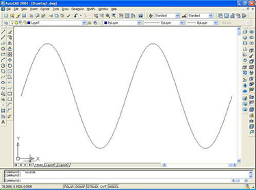 drawing sine waves in autocad
